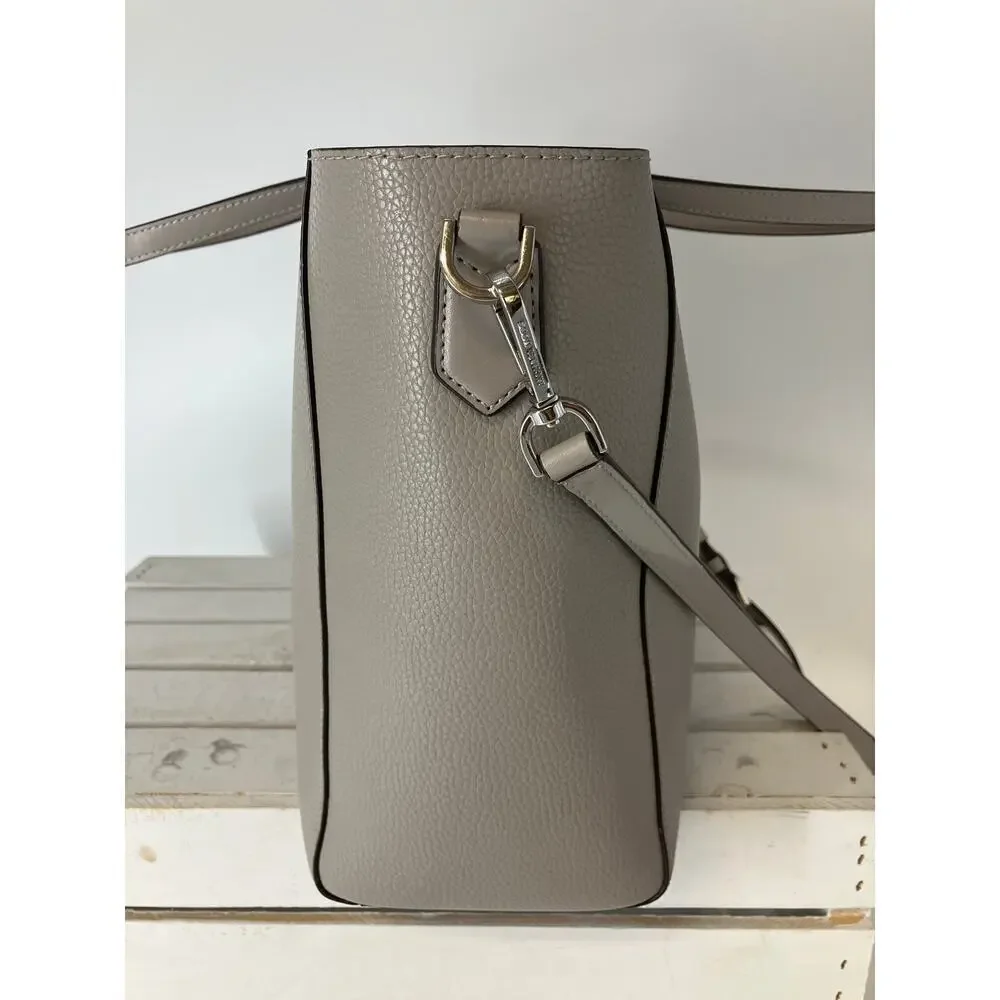 MICHAEL KORS TWO WAY GRAY PEBBLED CROSSBODY TOTE BAG